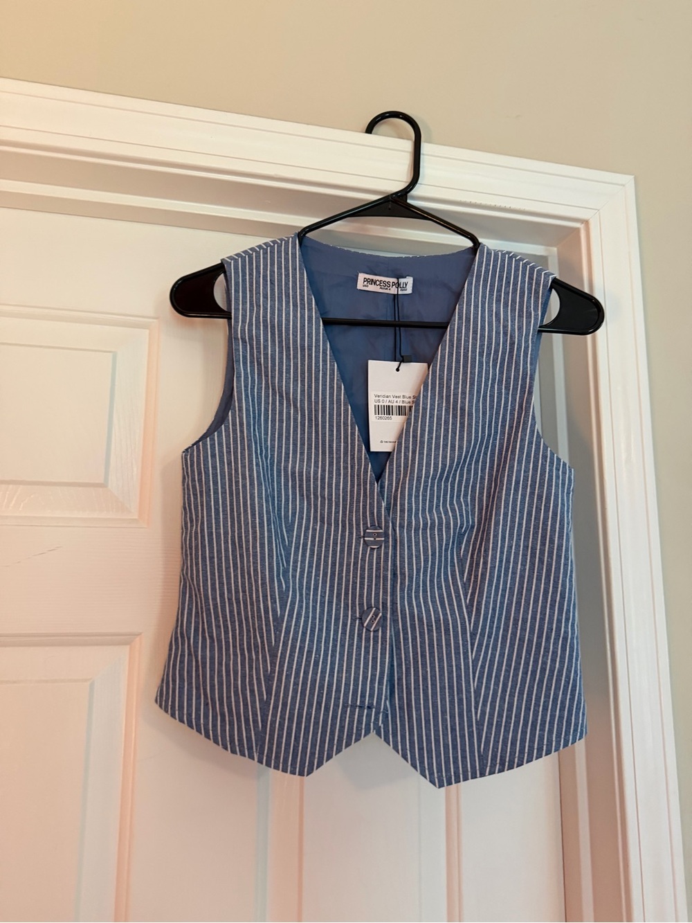 Princess Polly Blue and White Striped Girls' Vest